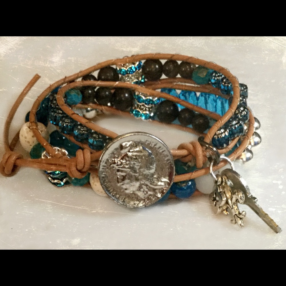 Completely Handmade Triple Wrap Bracelet